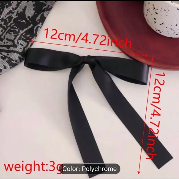 2pc Black Bow - Picture 3 of 4